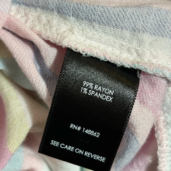 Torrid Abbey Rayon Slub Top Size 1 | striped | colorful | pastel | - Picture 5 of 6